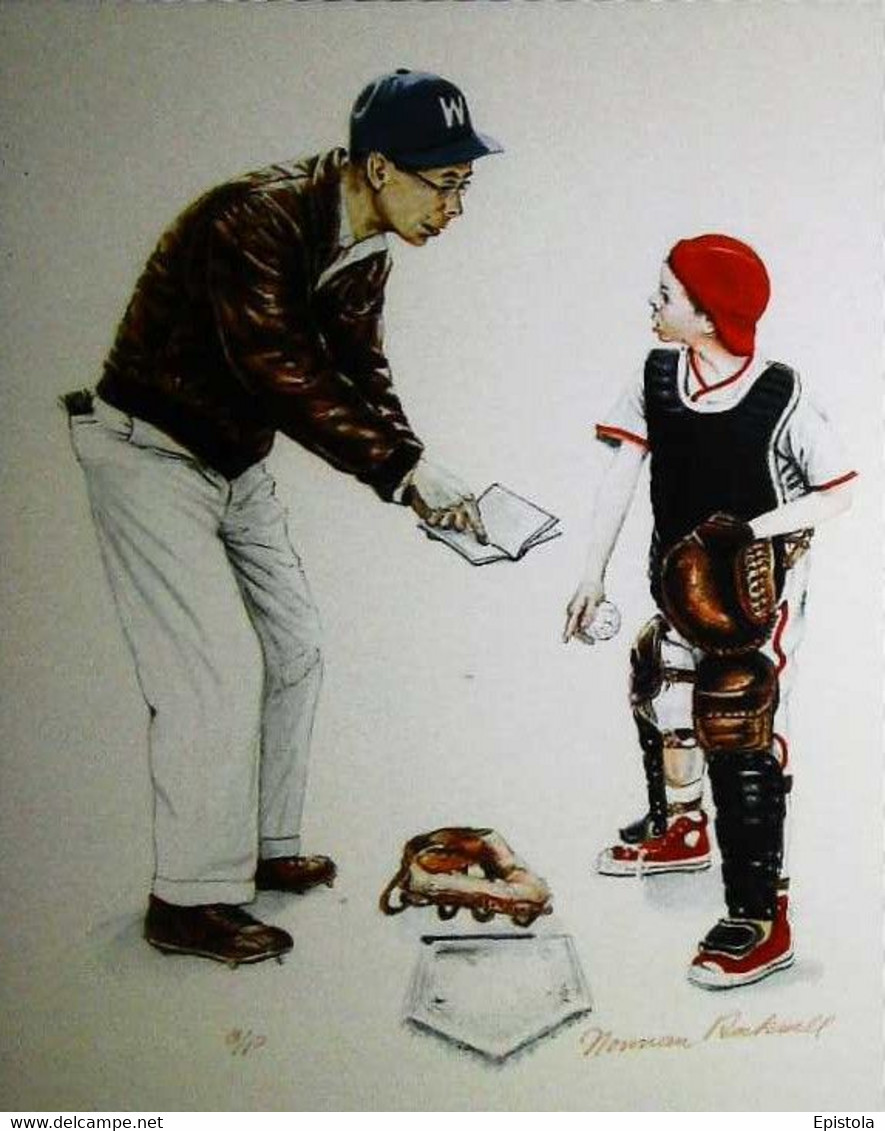 ►  NORMAN ROCKWELL - BASEBALL   - Belle Reproduction En Carte Moderne USA - Honkbal