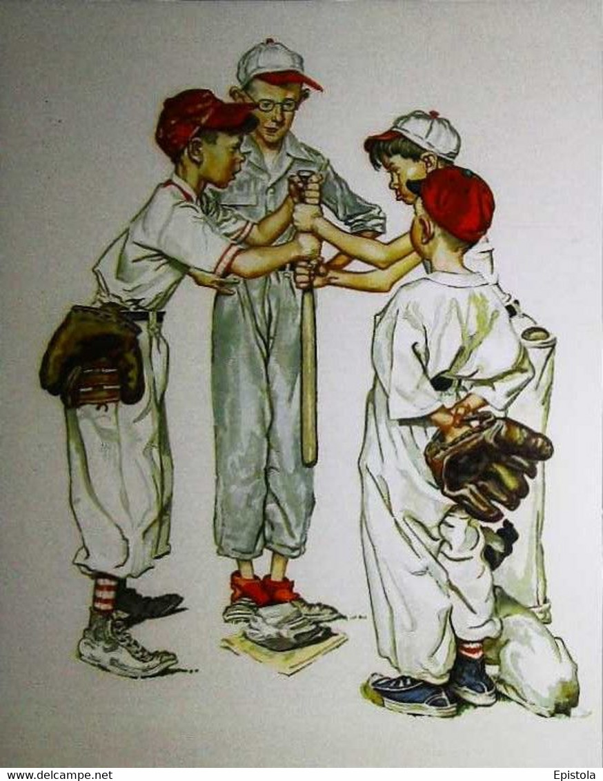 ►  NORMAN ROCKWELL - BASEBALL   - Belle Reproduction En Carte Moderne USA - Baseball