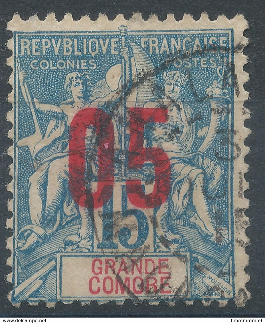 Lot N°63472  Grande Comore N°22, Oblitération Cachet à Date à Déchiffrer - Used Stamps