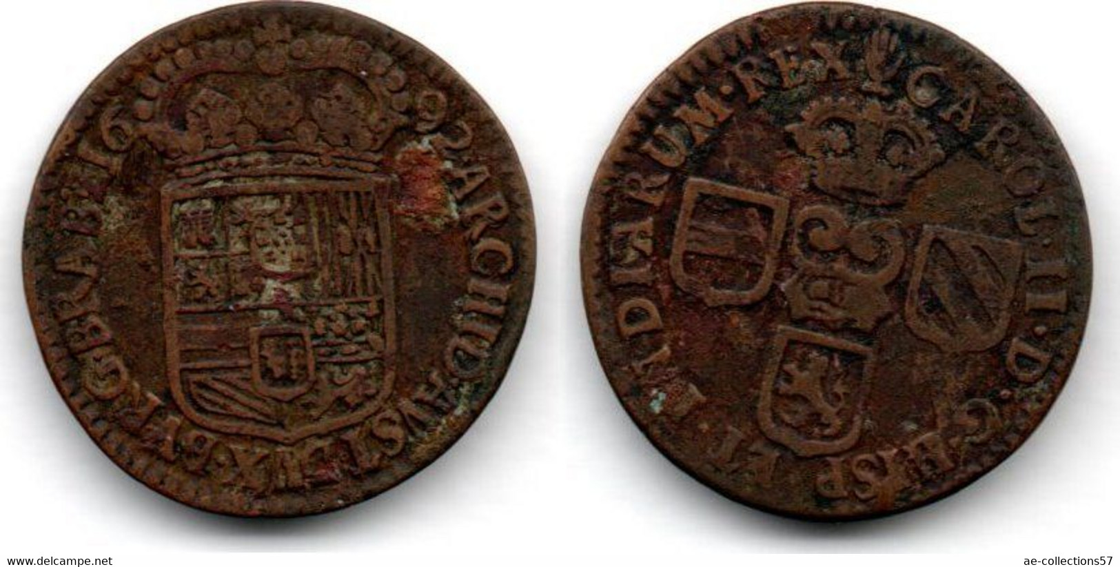 Belgique - Namur Liard 1692 Charles II TB+ - Andere & Zonder Classificatie