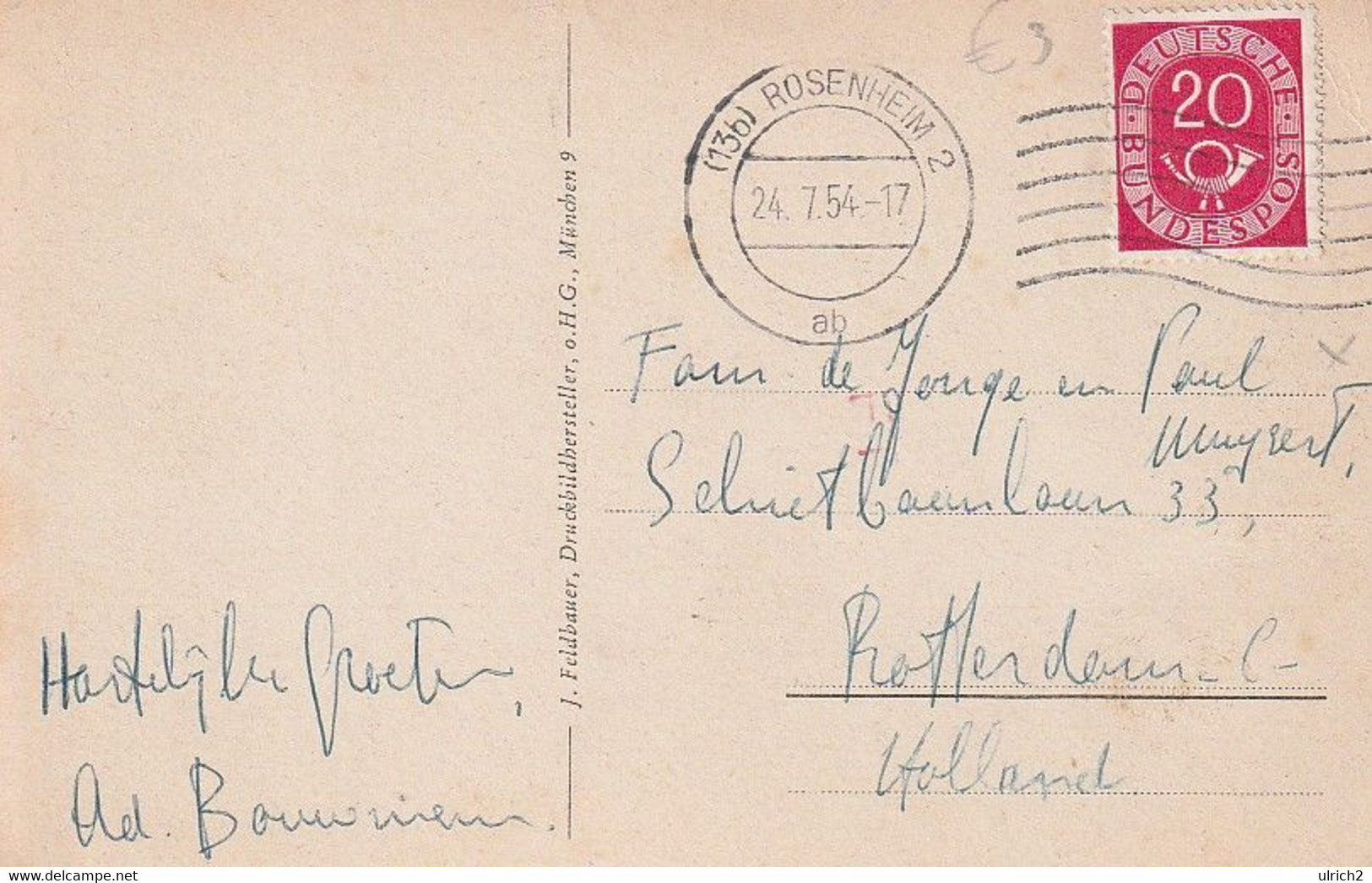 AK Rosenheim - Mehrbildkarte - 1954  (58642) - Rosenheim