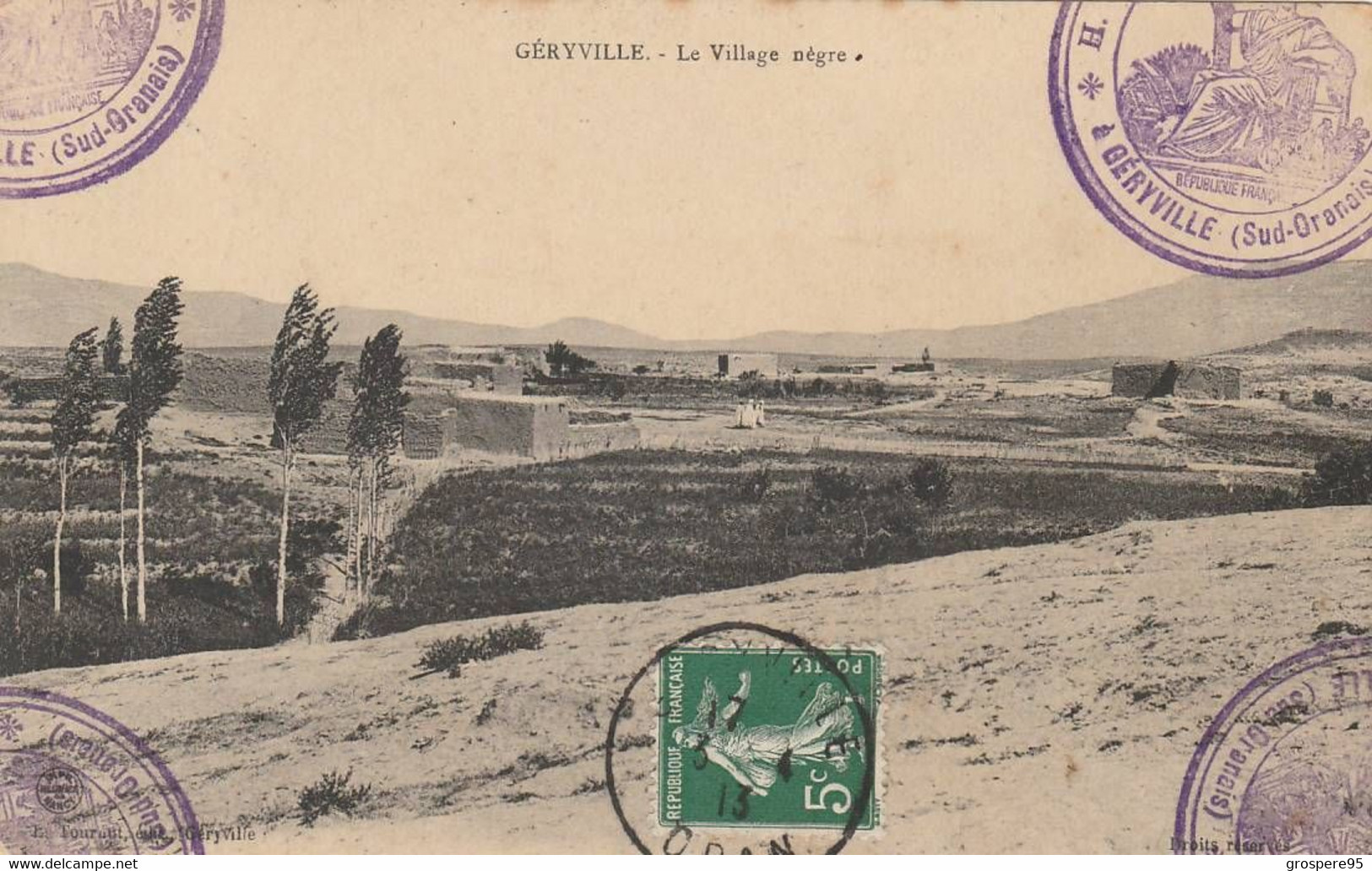 GERYVILLE LE VILLAGE NEGRE 1913 PEU COURANTE - Otros & Sin Clasificación