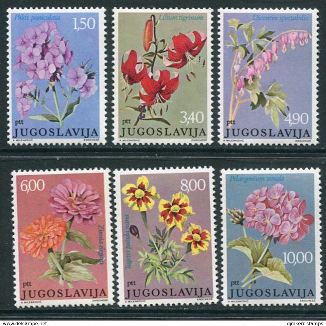 YUGOSLAVIA 1977 Garden Flowers MNH / **.  Michel 1676-81 - Ungebraucht