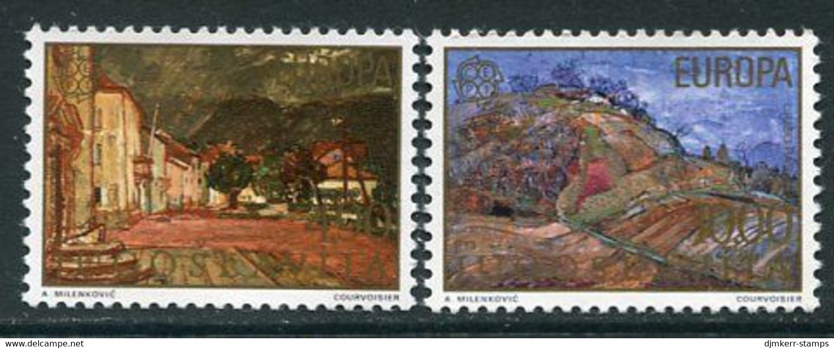 YUGOSLAVIA 1977 Europa: Landscapes MNH / **.  Michel 1684-85 - Unused Stamps