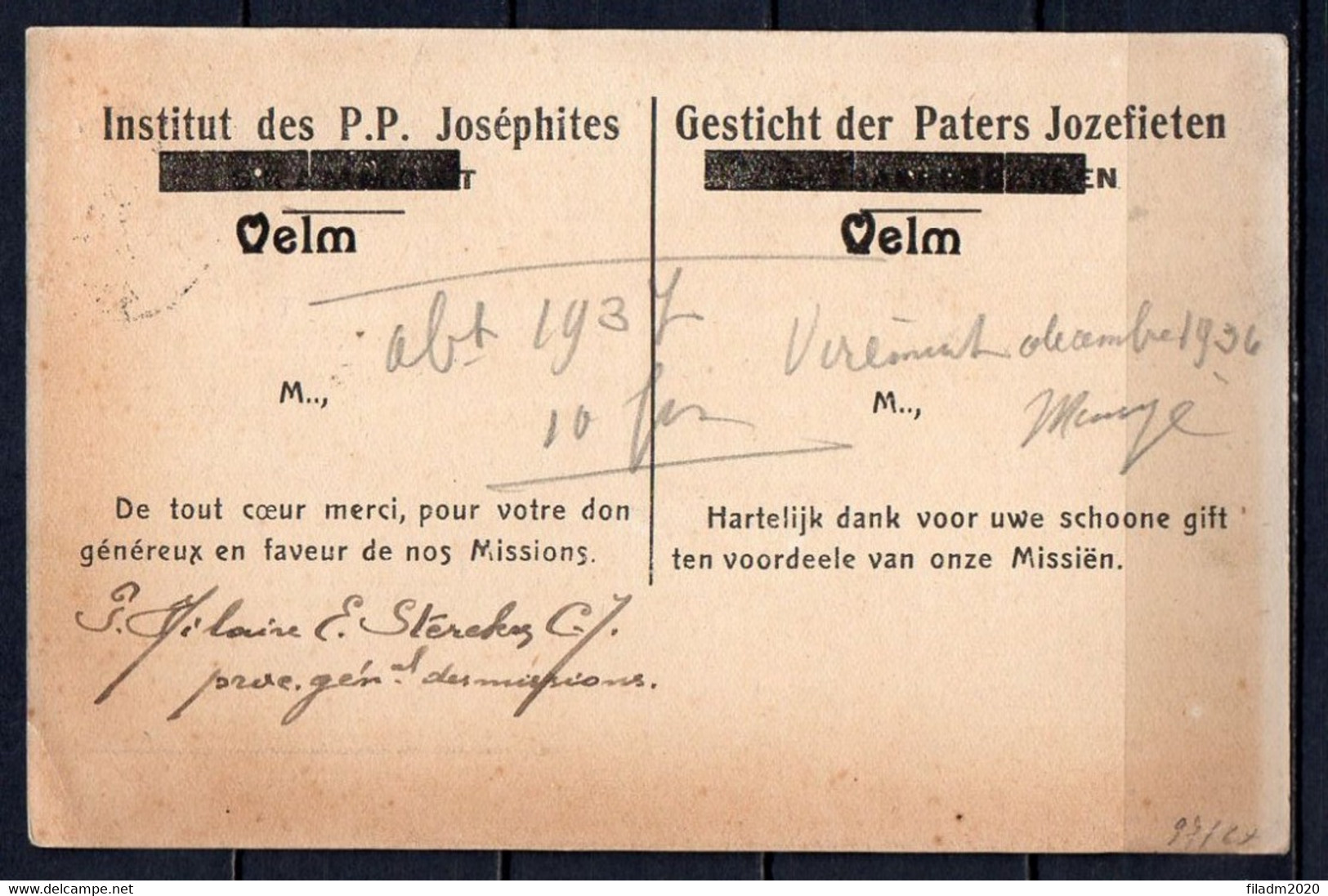 337 Op Drukwerkkaart Gestempeld (sterstempel) VELM - 1932 Ceres Y Mercurio