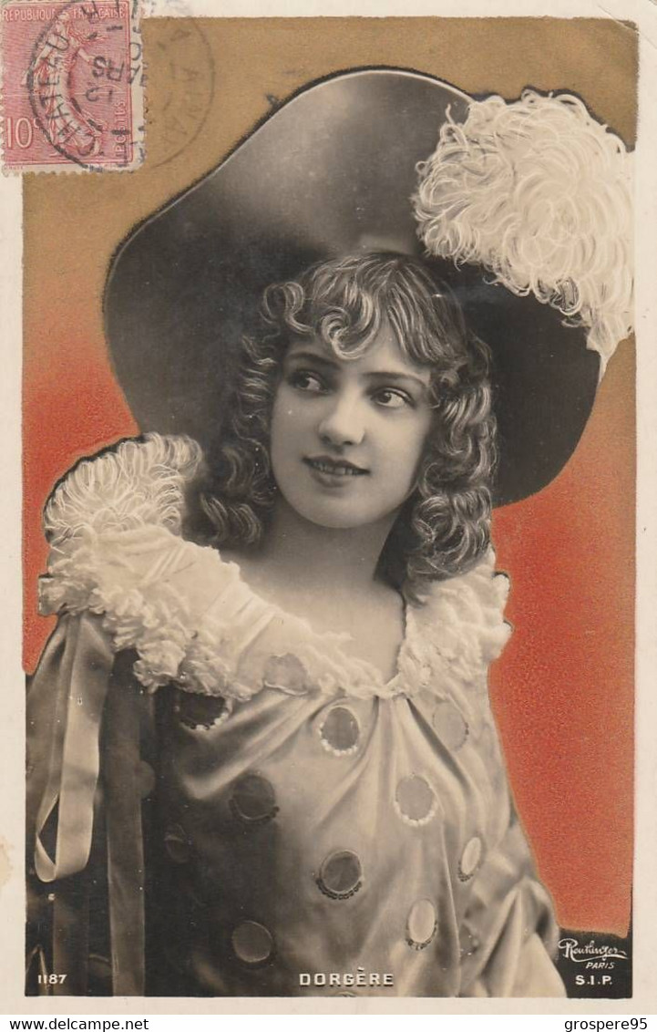 DORGERE PHOTO REUTLINGER DOREE ORANGEE 1906 RARE - Artistes