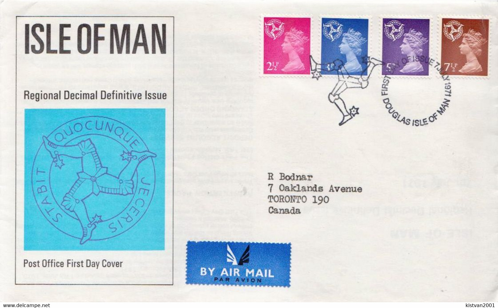 Isle Of Man Signed Regional Issue Used FDC - Non Classificati