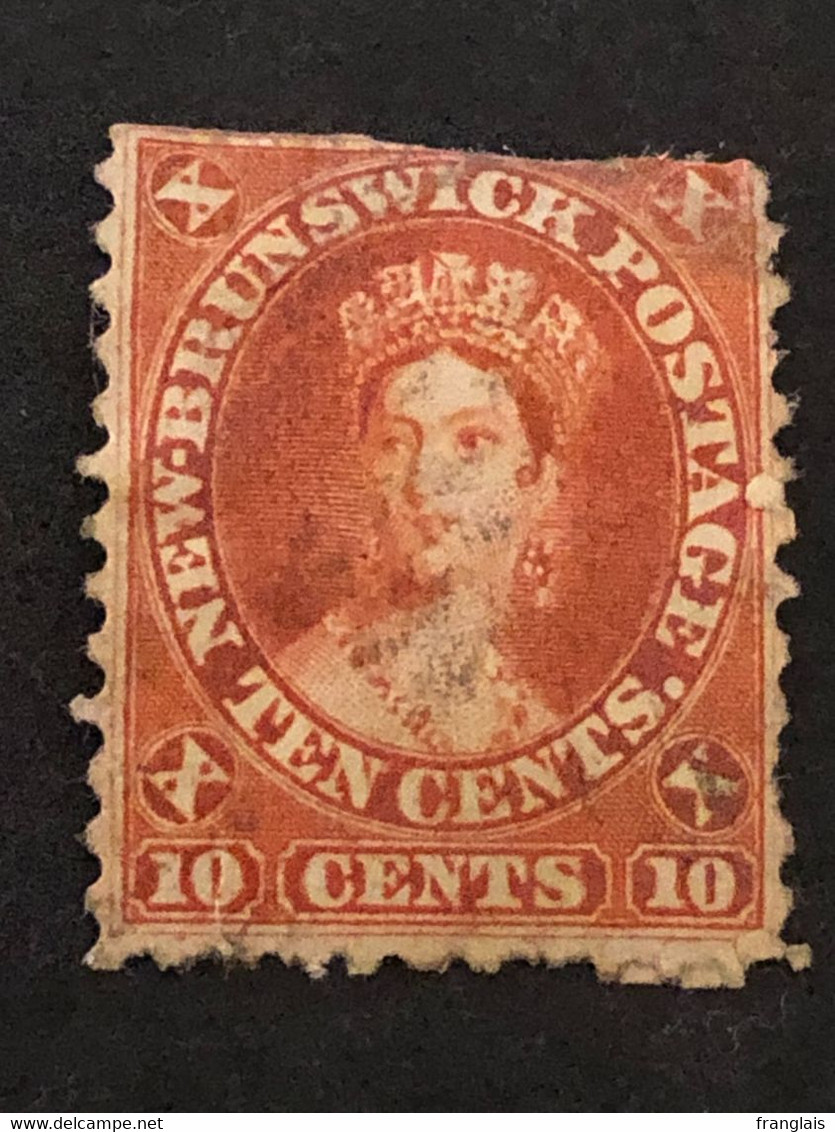 NEW BRUNSWICK  SG 17  10c Red  With Imperfections - Used Stamps