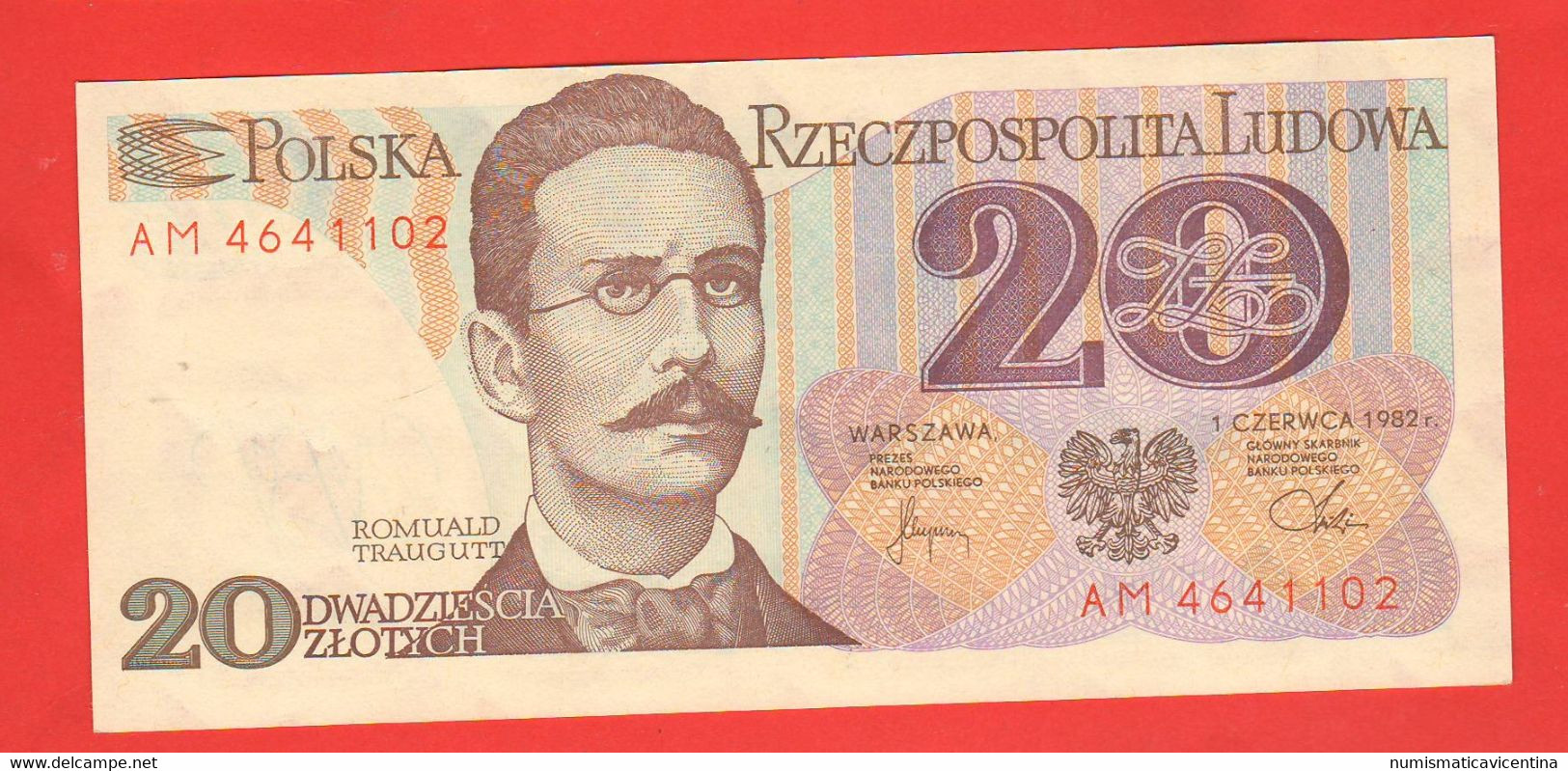 Polonia 20 Zloty Poland 20 Zlotych 1982  R. Trauguit UNC Banknote - Poland