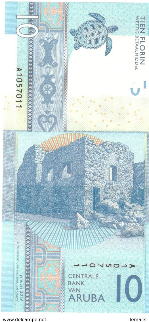 Aruba 10 Florin  2019 P21 UNC - Aruba (1986-...)