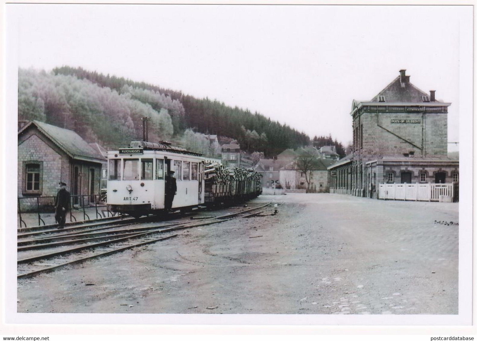 Poix Saint-Hubert - Gare SNCV SNCB - Convoi Vers Libin Et Maissin - Photo - & Tram, Train, Railway Station - Eisenbahnen