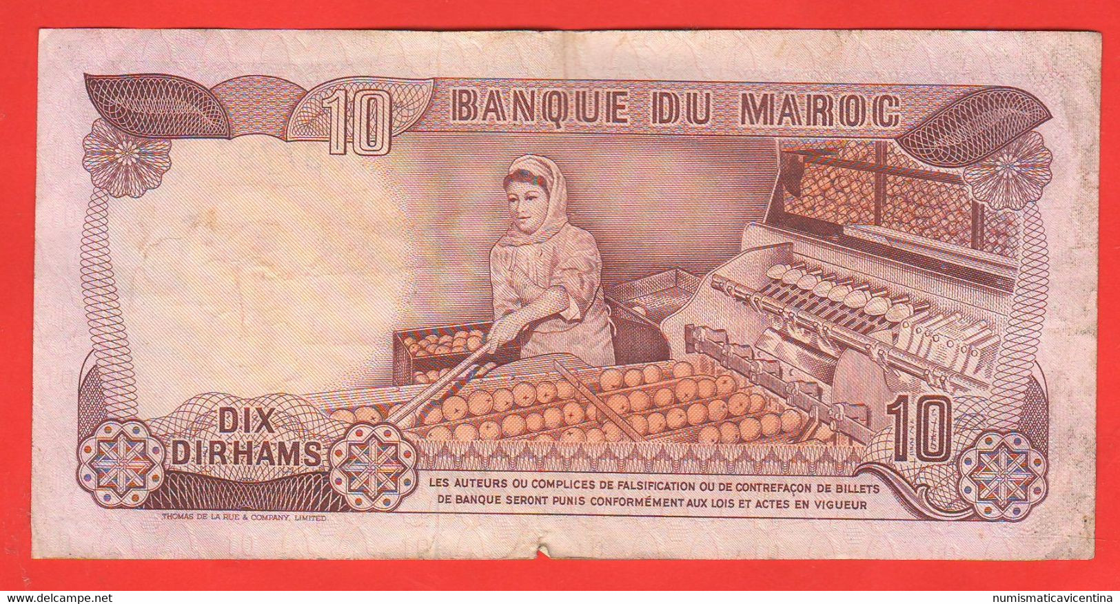 Marocco 10 Dirhams 1970  AH 1390 Morocco Dix Dirhams Bank Note - Marokko