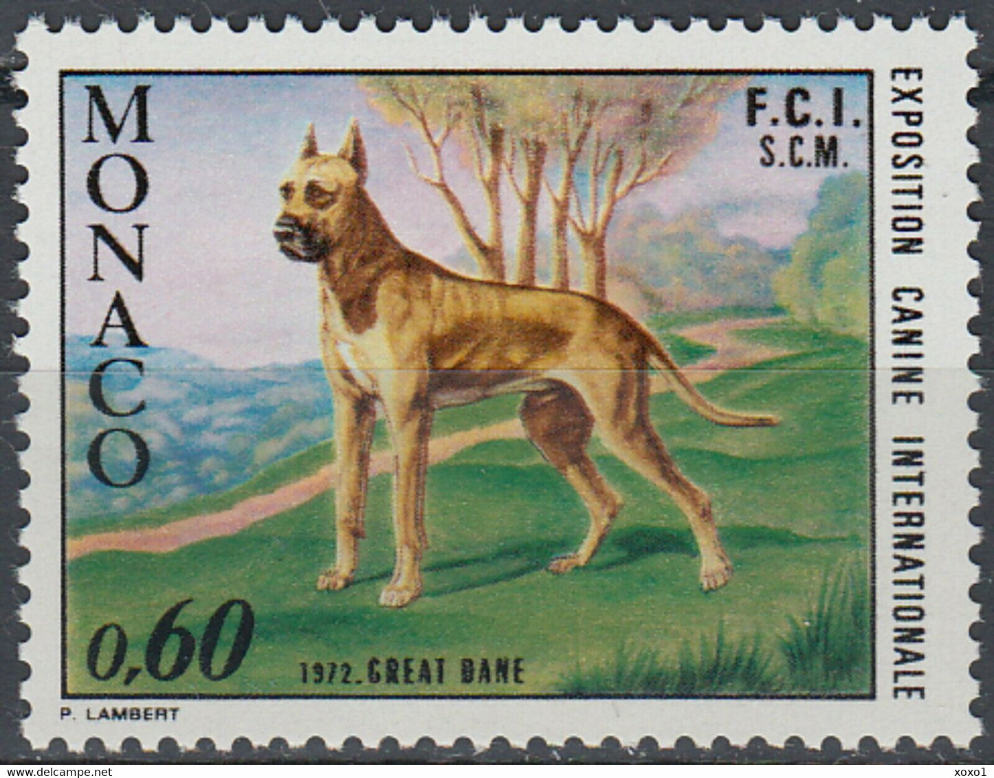Monaco 1972 MiNr. 1035 International Dog Show Danish Mastiff Dogs 1v  MLH **  2.50 € - Honden