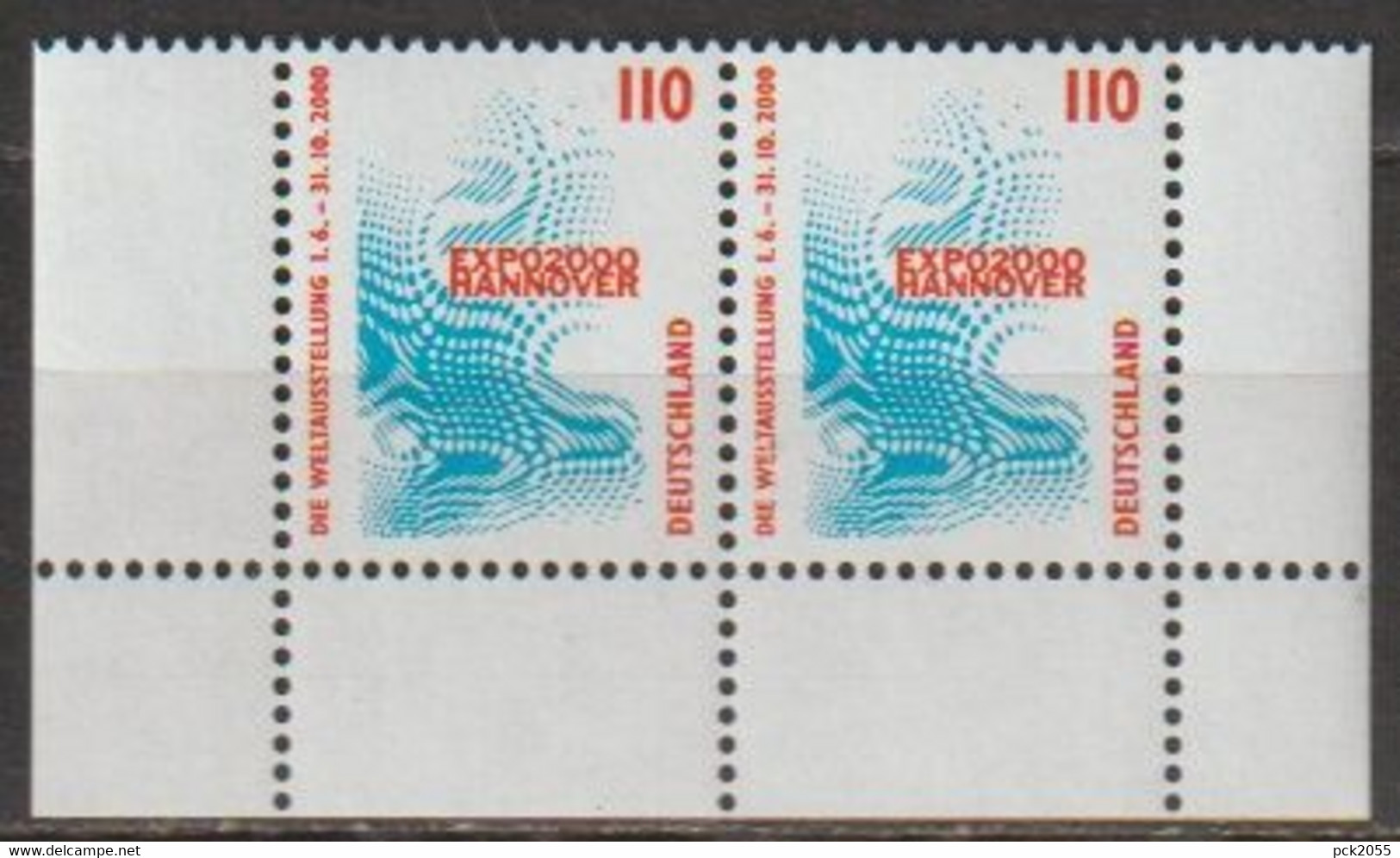 BRD 1998 MiNr.2009A Paar ** Postfrisch Emblem EXPO 2000 Hannover ( A4257 )günstige Versandkosten - Unused Stamps