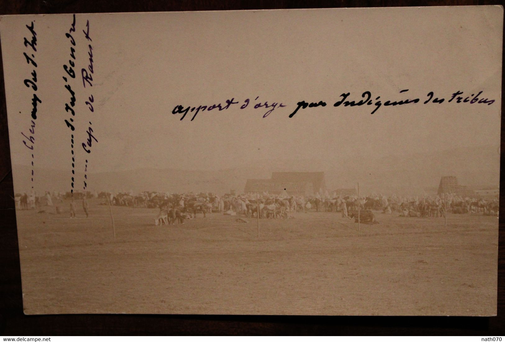 Carte Photo 1900's CPA AK Algérie Maroc Troupes Indigènes Cavalerie Animée à Situer Colonie - Andere Kriege