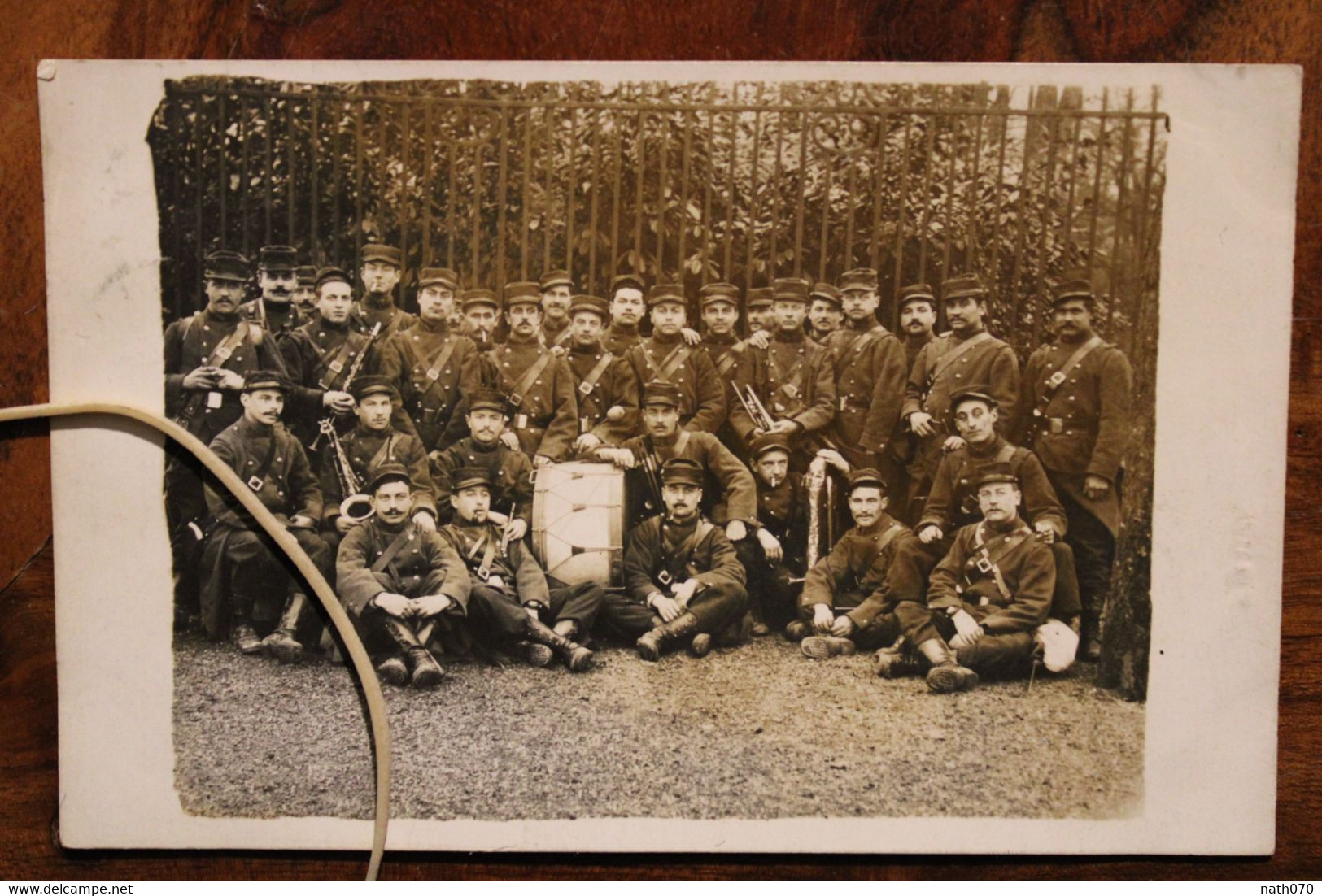 Carte Photo 1908 CPA AK Musique 101e RI Régiment Infanterie Voyagée Fanfare à Illiers - Regiments