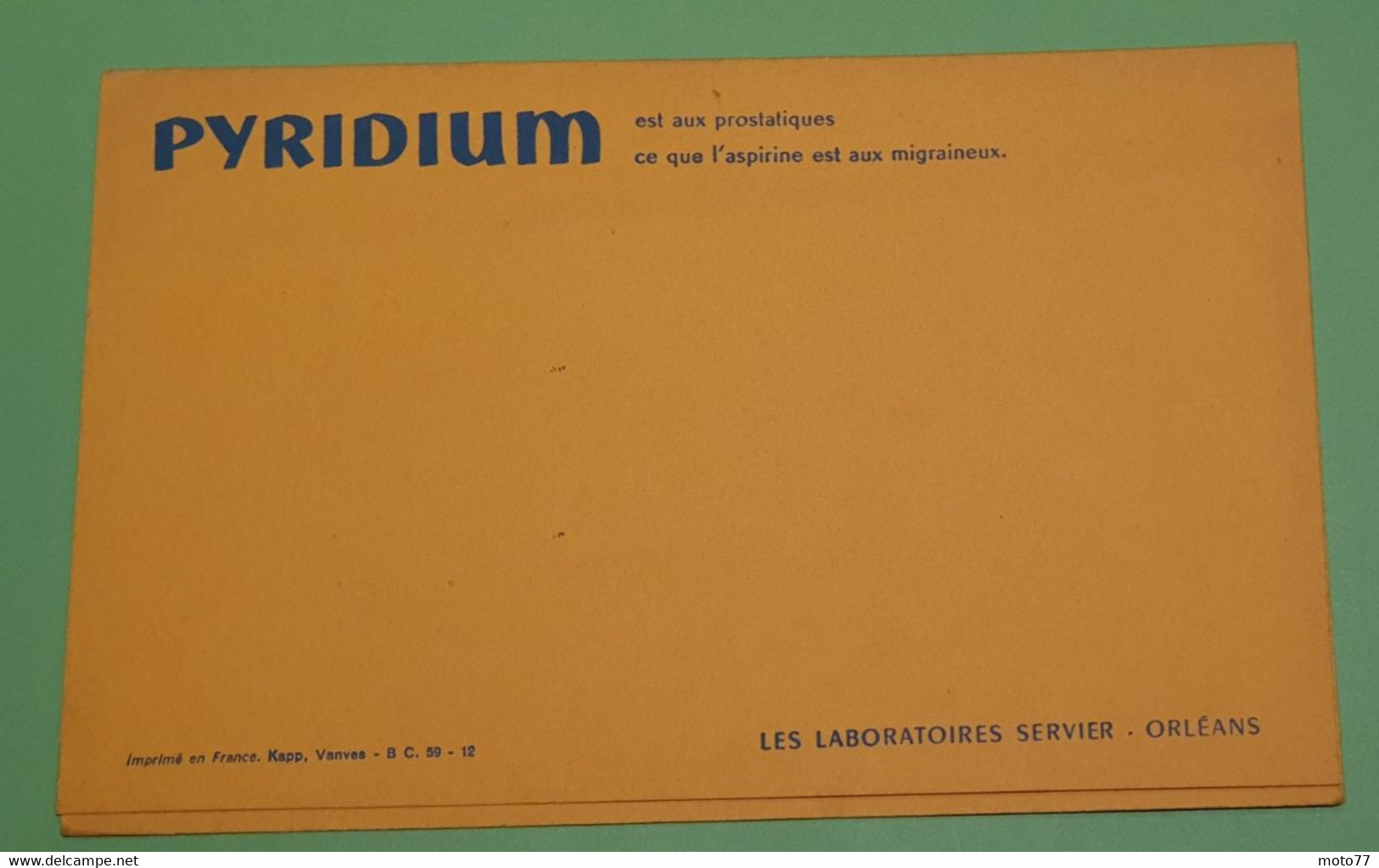 Buvard 757 CALENDRIER - Laboratoire Servier - VITATHION -Etat D'usage:voir Photos-21x13.5cm Fermé Environ- OCTOBRE 1959 - Produits Pharmaceutiques