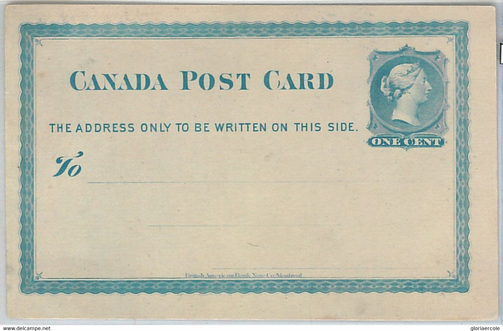 65833 - CANADA  - POSTAL HISTORY - POSTAL STATIONERY CARD - Andere & Zonder Classificatie