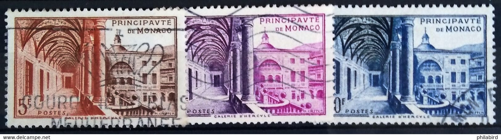 MONACO                       N° 383/385                 OBLITERE - Oblitérés