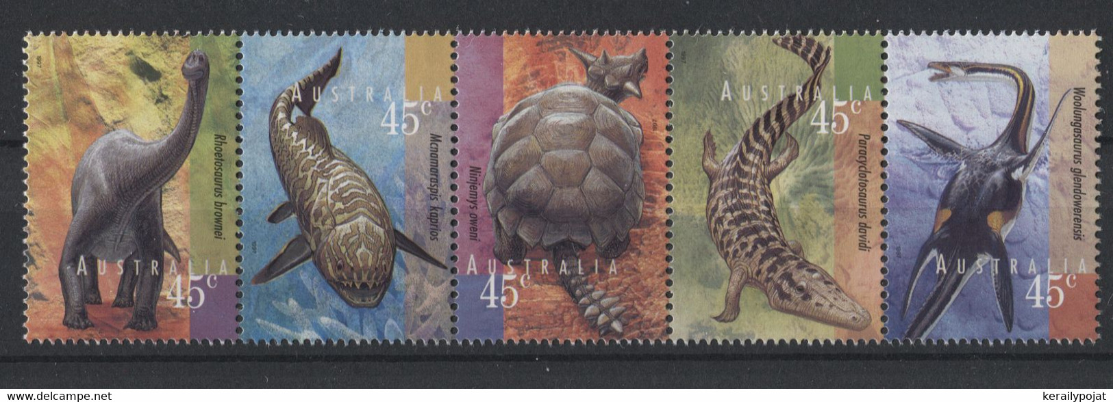 Australia - 1997 Prehistoric Animals Strip MNH__(TH-17600) - Mint Stamps