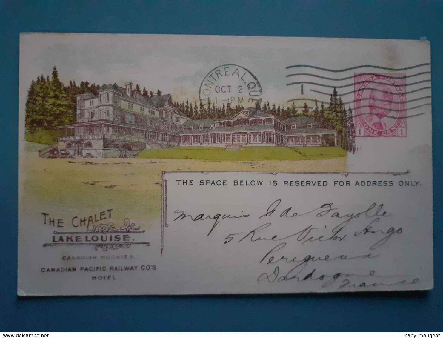 Canadian Pacific Railway Co's Hôtel The Chalet Lake Louise - Comptes Du 29-09-1913 - 1903-1954 Kings