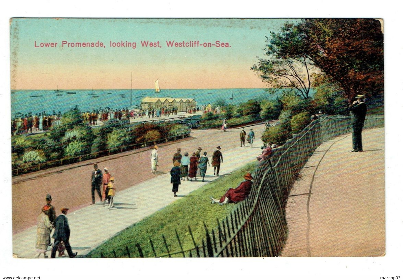 ANGLETERRE WESTCLIFF ON SEA Lower Promenade Looking West Plan Peu Courant - Southend, Westcliff & Leigh