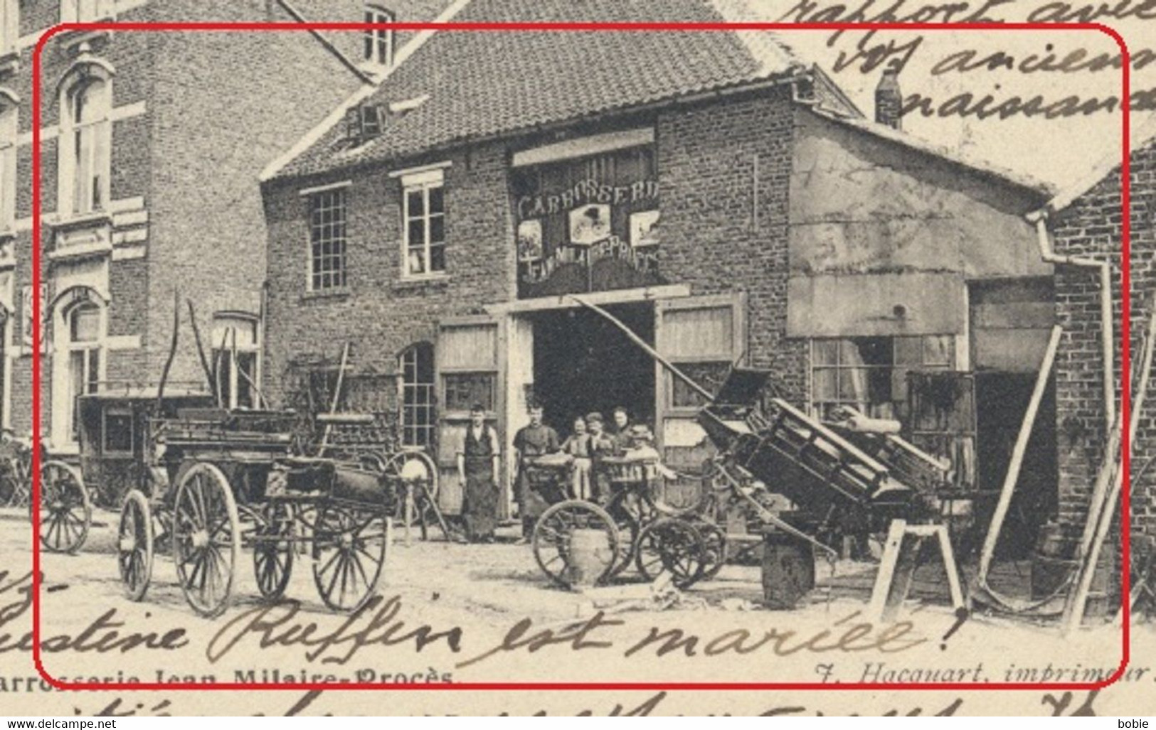 Perwez Belgique : Taverne Et Carrosserie Jean Milaire-Procès / Commerce - Métiers : Forgeron - Charron 1908 - Perwez