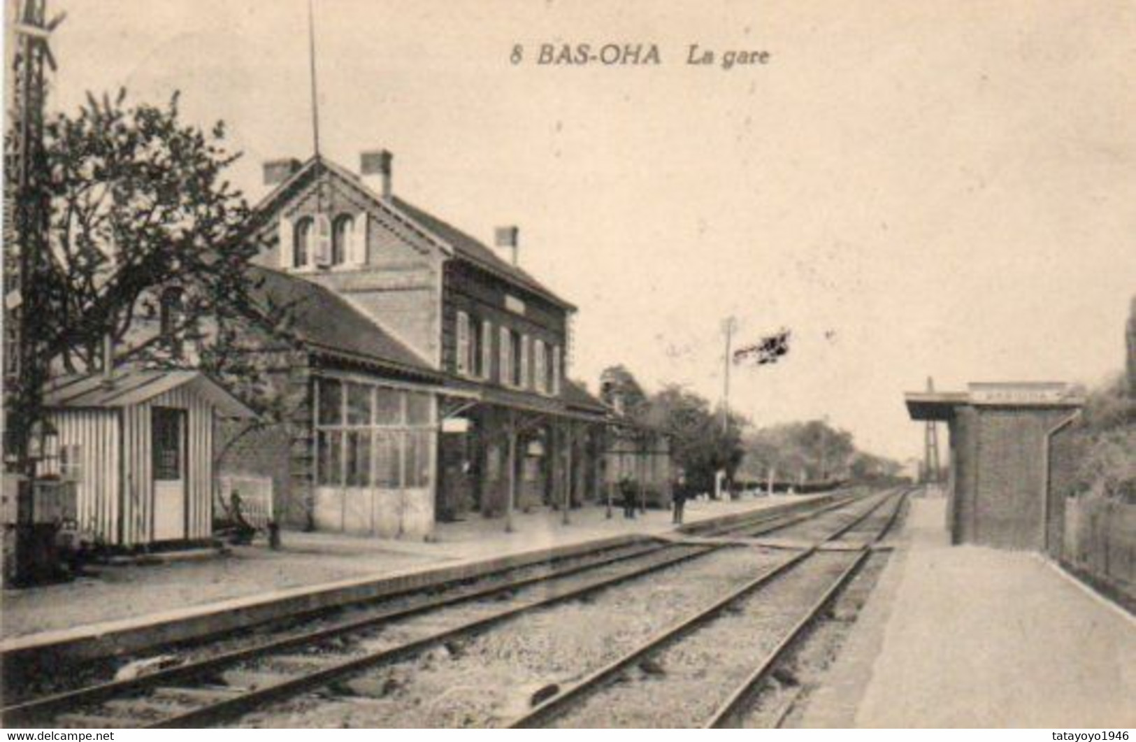 Bas-Oha La Gare   Vue Différente  Voyagé En 1920 - Wanze
