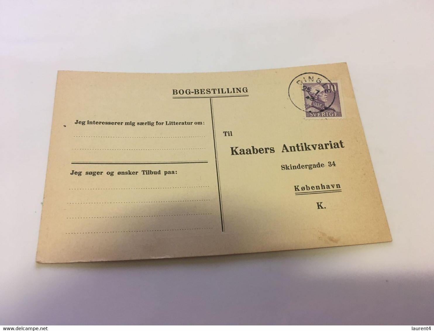 (5 B 1) Denmark - Posted - BOG-BESTILLING Card - 1948 ? - Other & Unclassified