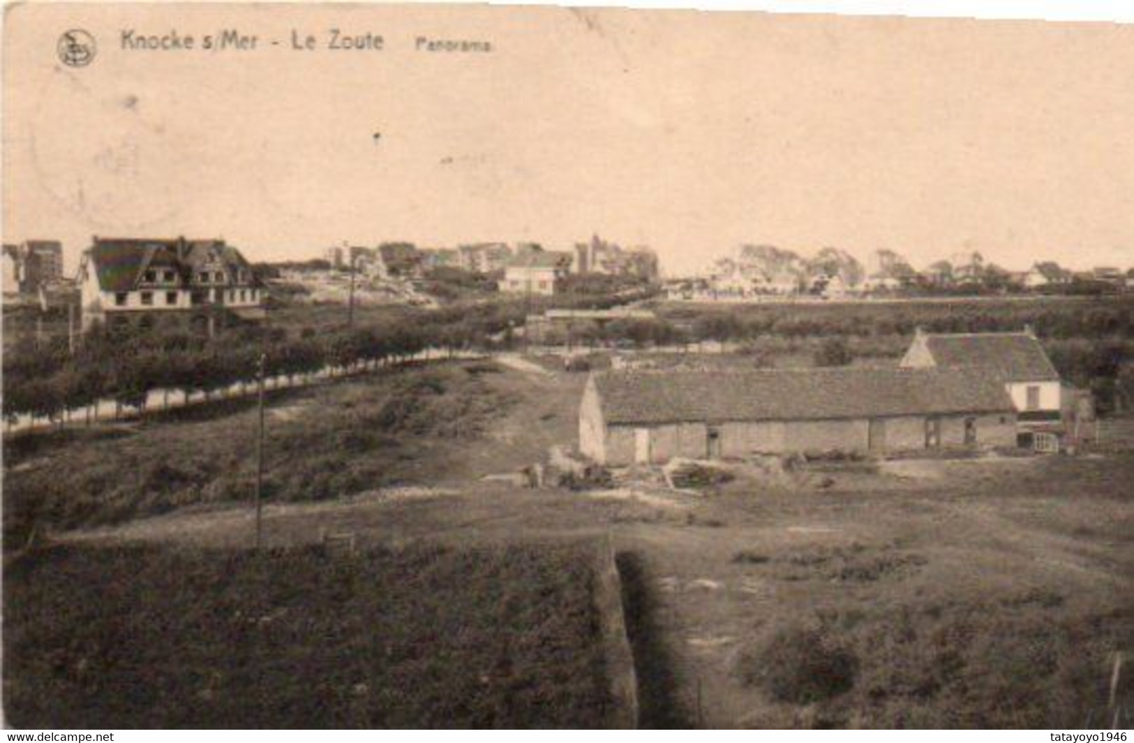 Knocke S/mer  Le Zoute  Panorama Voyagé En 1922 - Knokke