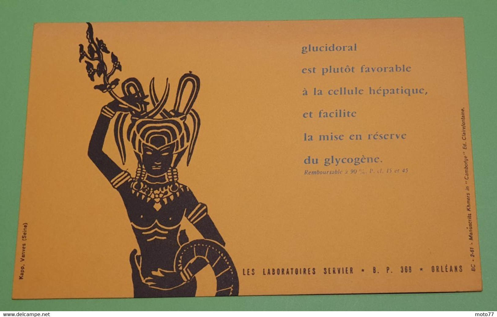 Buvard 767 CALENDRIER - Laboratoire Servier - VITATHION -Etat D'usage:voir Photos-21x13.5cm Fermé Environ- FEVRIER 1961 - Produits Pharmaceutiques