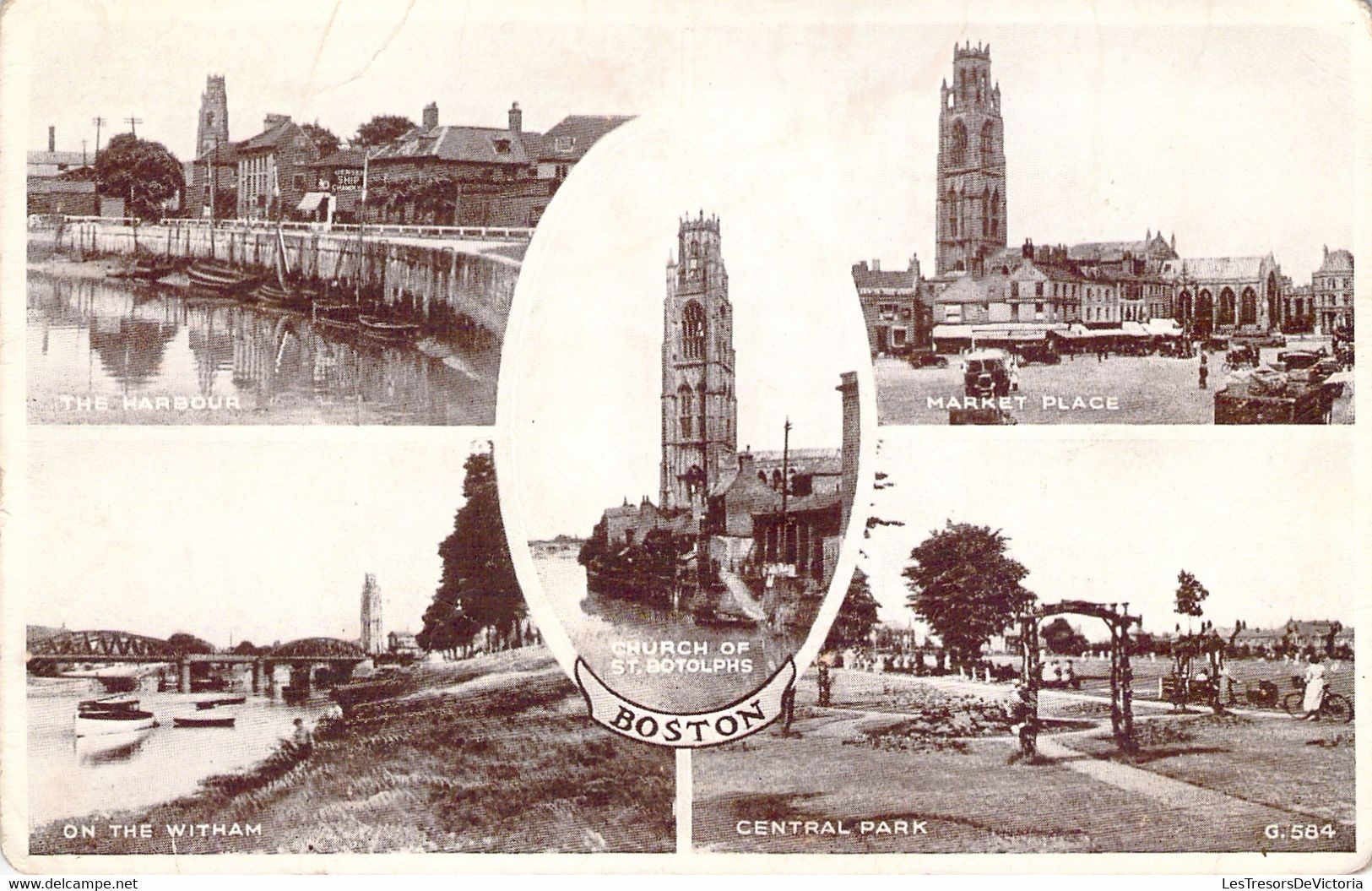 Boston - Multivues - The Harbour - Market Place - On The Witham - Central Park - Church Of St Botolphs - Boston