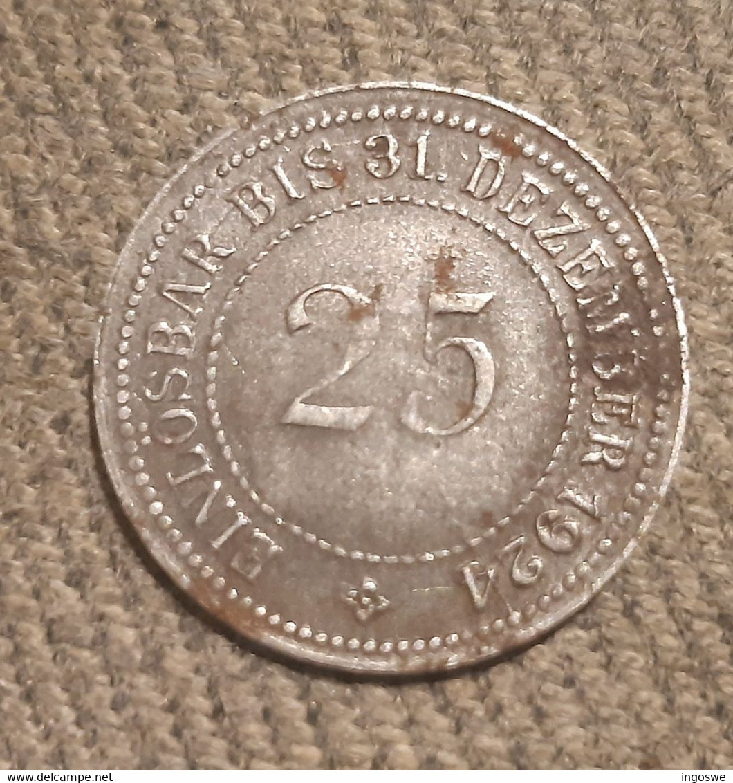 Anhaltisches Notgelt - 25pfennig - 31 December 1924 (24 Mm) - Monétaires/De Nécessité