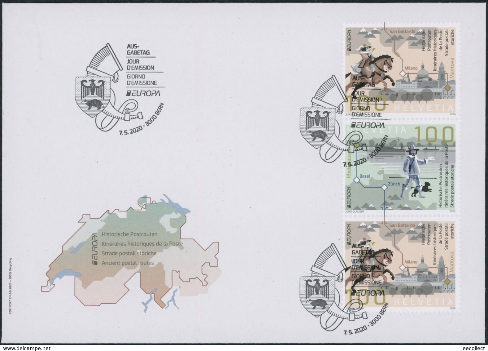 Suisse - 2020 - Europa - Zusammenhängende - Ersttagsbrief FDC ET - Storia Postale