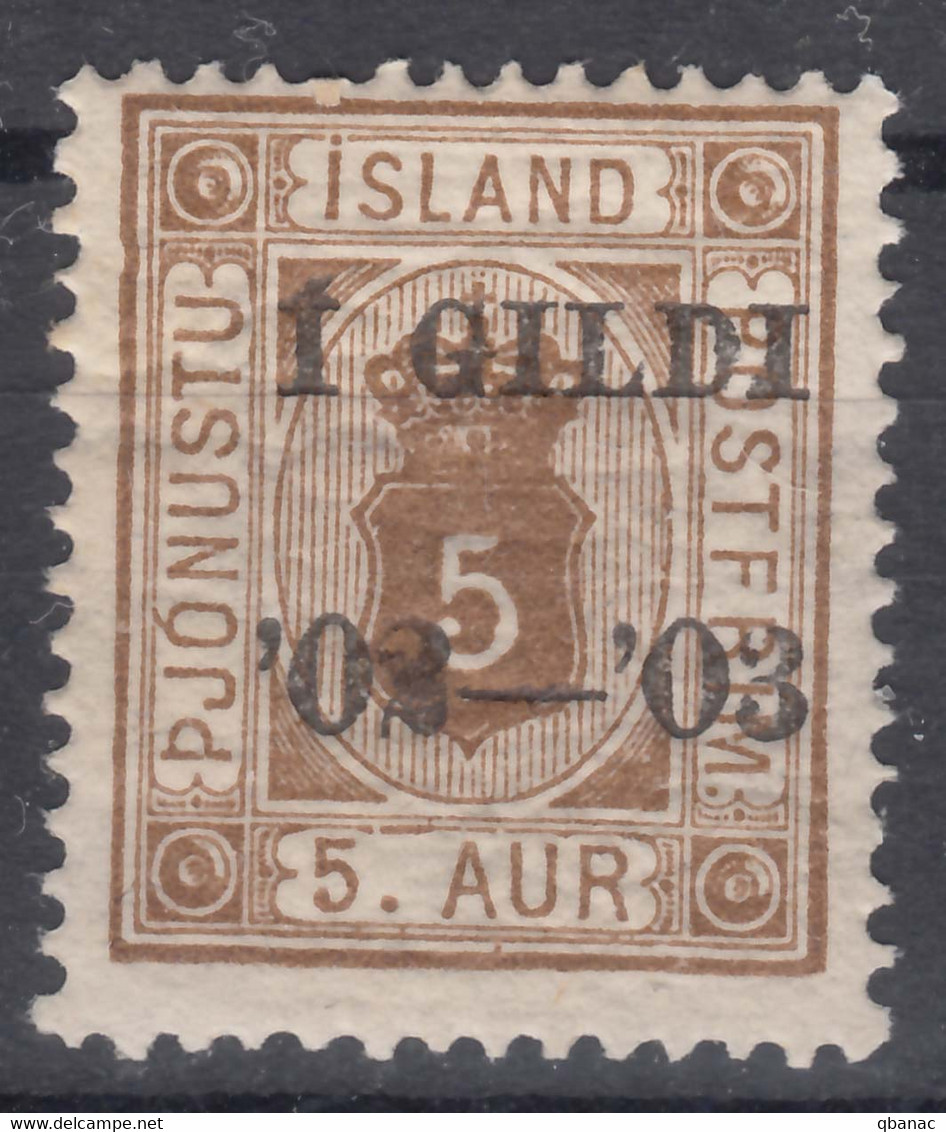 Iceland Island Ijsland 1902 Porto Mi#12 A, Mint Hinged - Unused Stamps