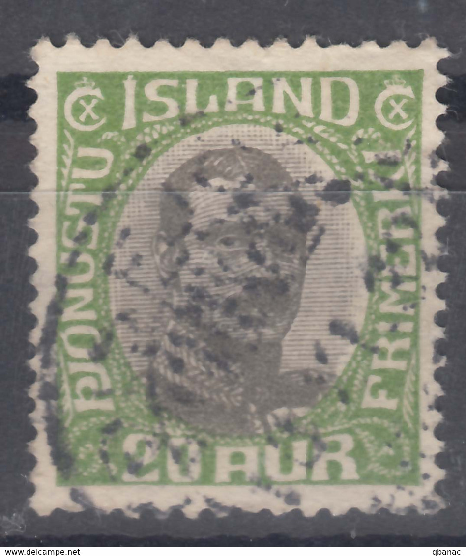 Iceland Island Ijsland 1920 Porto Mi#38 Used - Usados