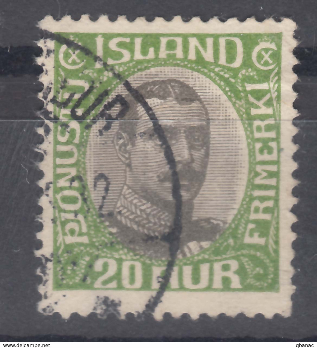 Iceland Island Ijsland 1920 Porto Mi#38 Used - Usados