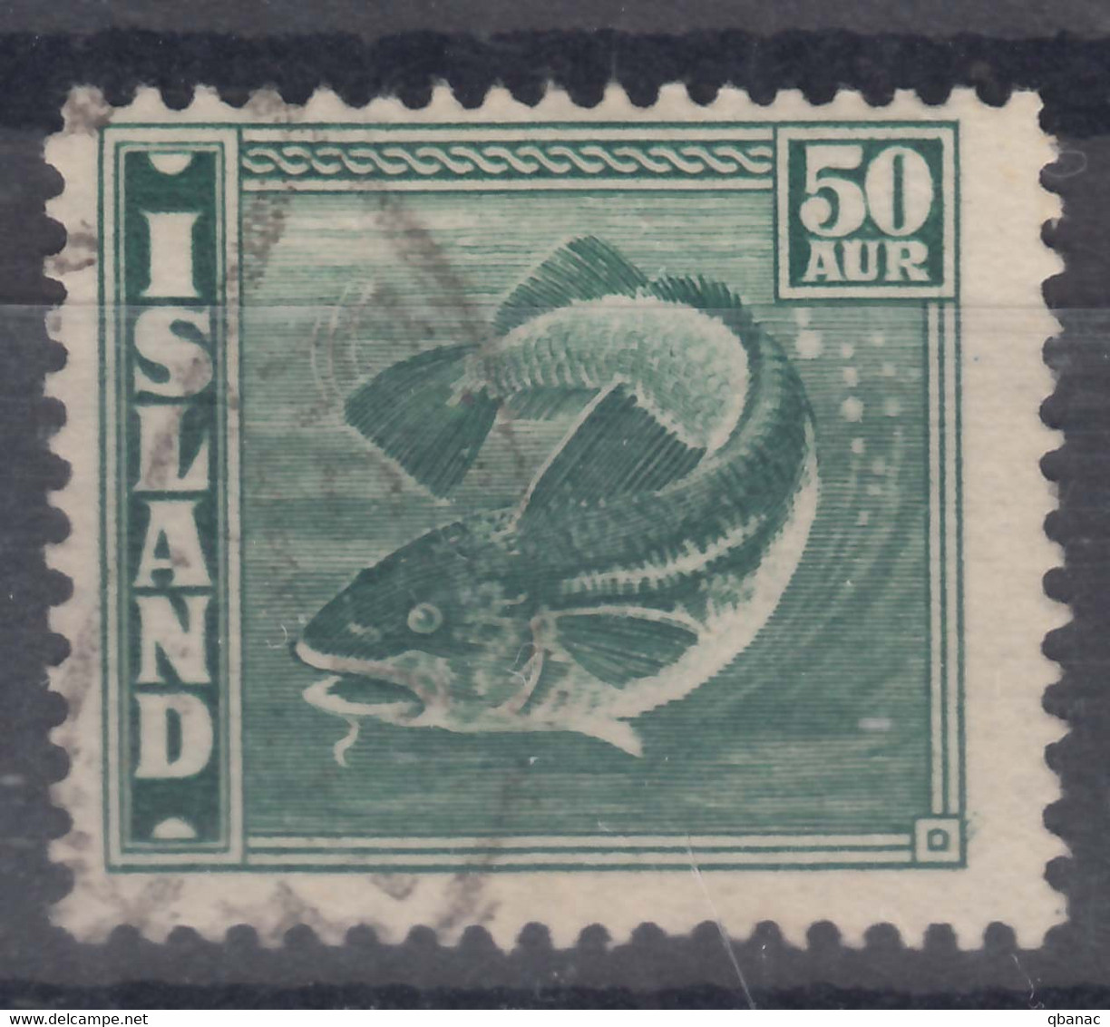 Iceland Island Ijsland 1943 Fish Mi#228 A Used, Perforation 14 - Oblitérés