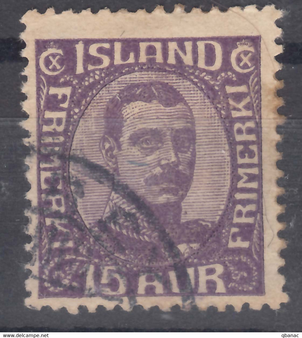 Iceland Island Ijsland 1920 Mi#90 Used - Usados