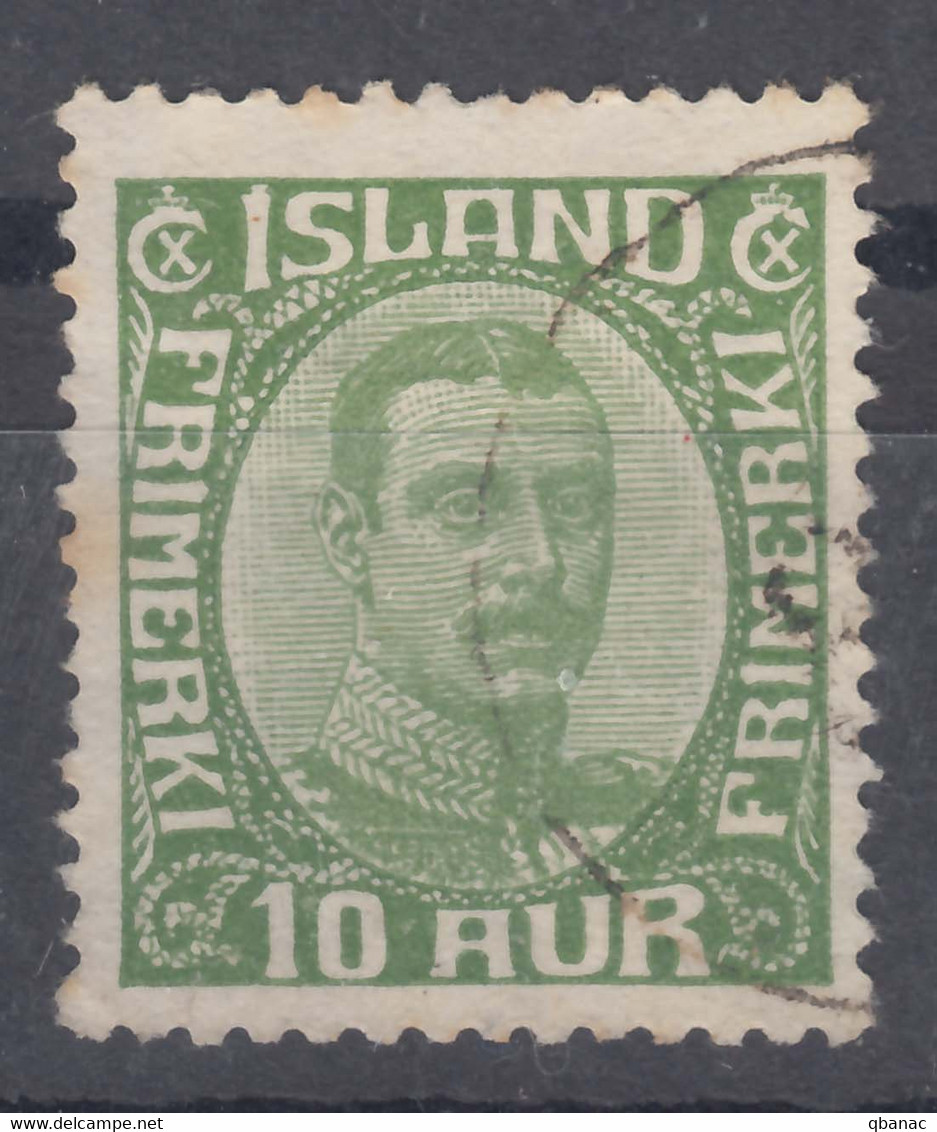 Iceland Island Ijsland 1921 Mi#100 Used - Oblitérés