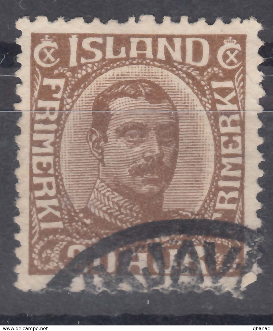 Iceland Island Ijsland 1921 Mi#101 Used - Usados