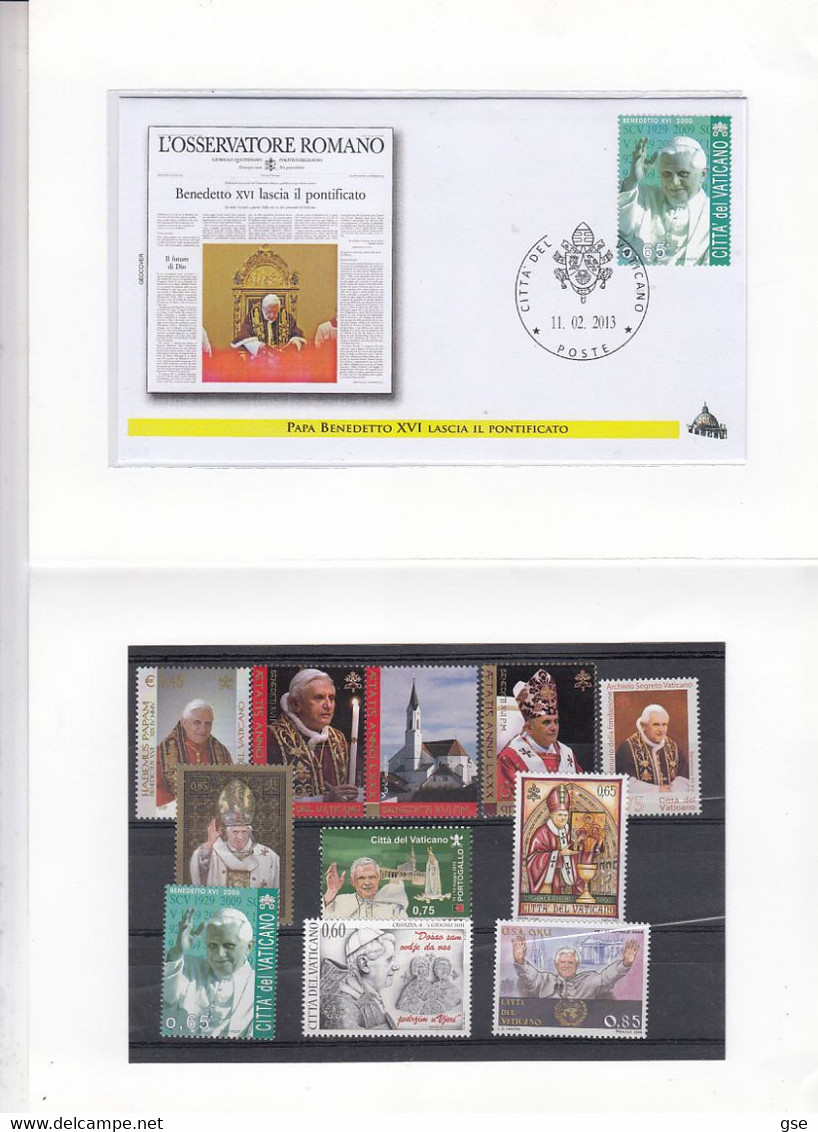 VATICANO  2013 - Folder PAPA BENEDETTO XVI - Pontificato  22005-2013 = - Storia Postale