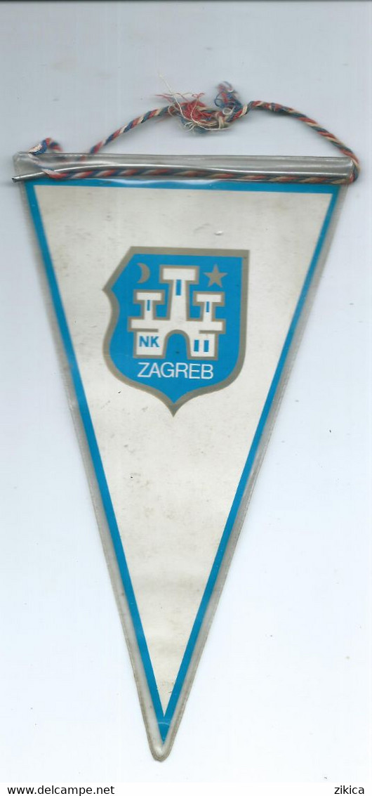 Pennant - Football Club ,,NK Zagreb" Croatia,size : 11 Cm / 20 Cm - Abbigliamento, Souvenirs & Varie