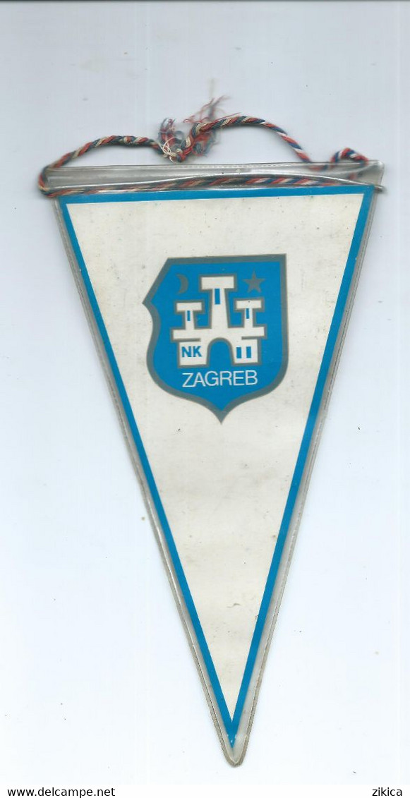 Pennant - Football Club ,,NK Zagreb" Croatia,size : 11 Cm / 20 Cm - Bekleidung, Souvenirs Und Sonstige