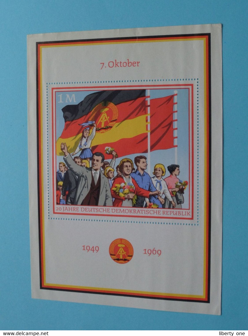 7. OKTOBER - 20 JAHRE DEUTSCHE DEMOKRATISCHE REPUBLIK 1949 - 1969 ( Zie / Voir / See Photo ) ! - 1e Jour – FDC (feuillets)