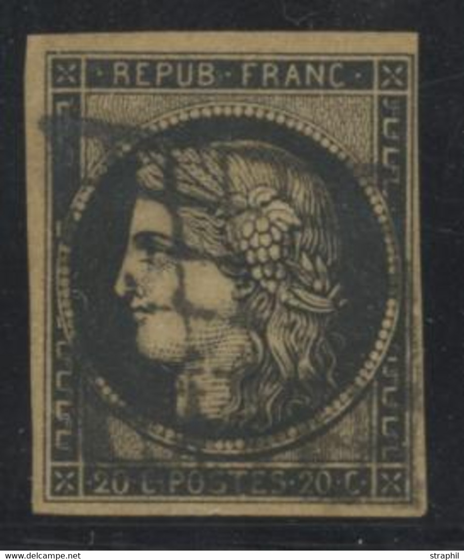 O EMISSION CERES 1849 - O - N°3b - Noir S/chamois - TB - 1849-1850 Cérès