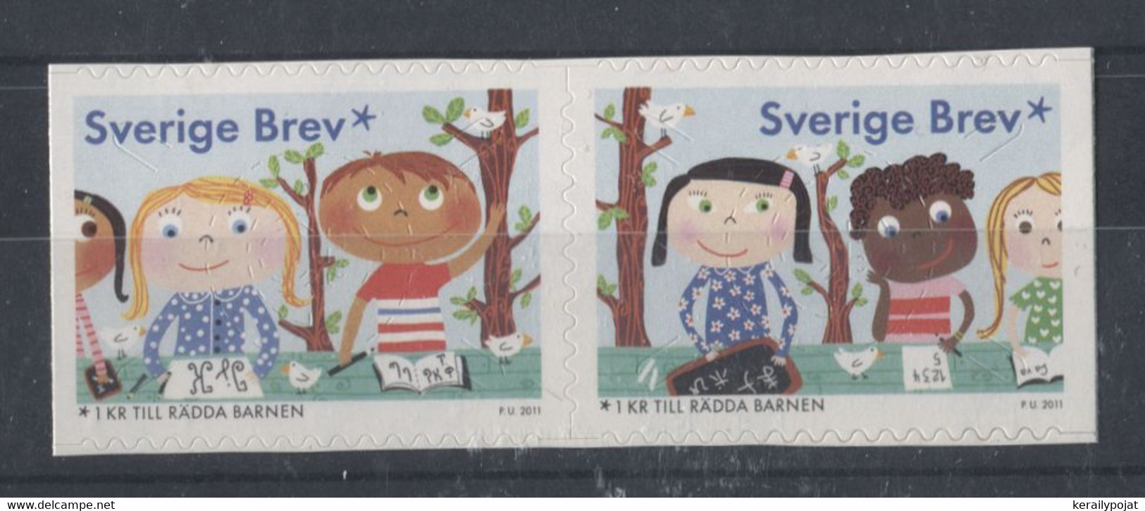 Sweden - 2011 Children's Aid Fund Pair Self-adhesive MNH__(TH-2974) - Unused Stamps