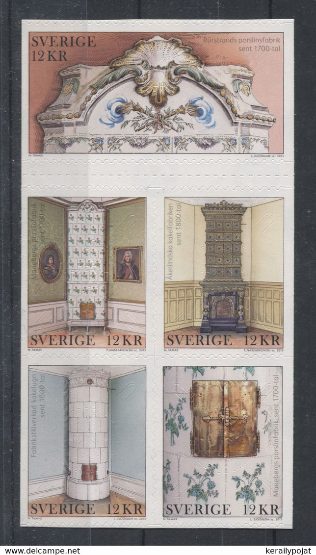 Sweden - 2013 Tiled Stoves Self-adhesive MNH__(TH-5235) - Unused Stamps