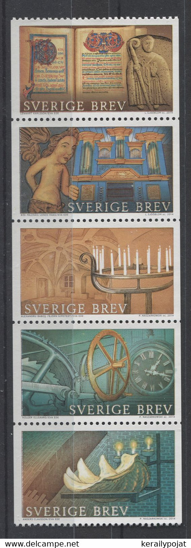 Sweden - 2014 Church Art In Sweden Strip MNH__(TH-8460) - Neufs