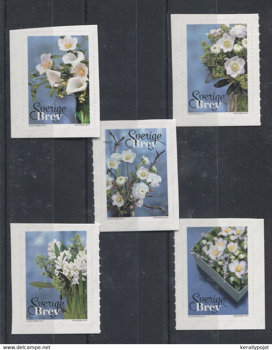 Sweden - 2017 Winter Flowers Self-adhesive MNH__(TH-1499) - Unused Stamps